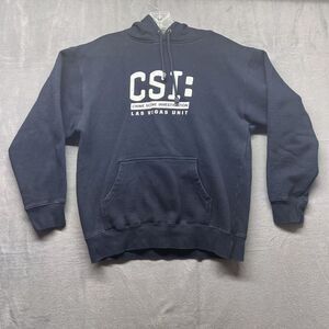 CH Apparel Sweater Mens‎ Medium Blue Long Sleeve Hoodie Pullover CSI Las Vegas
